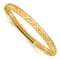 14K Yellow Gold Satin Diamond-cut 6.20mm Hinged Bangle