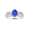 14K White Gold Oval Tanzanite and Diamond Ring, 1.50ctw