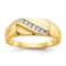14K Yellow Gold Lab Grown Diamond Men's Ring