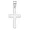 Rhodium Over 14k White Gold Polished Cross Pendant