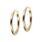 18K Yellow Gold Over Sterling Silver Fancy Pave' & Polished
1-1/2" Oval Hoop Earrings