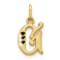 10k Yellow Gold initial G Charm