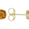 Citrine And White Zircon Asscher Stud Earrings In 18K Gold Over Sterling
Silver 1.92ctw