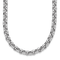 Rhodium Over 14k White Gold 18-inch 5mm Polished Fancy Rolo Link Necklace
