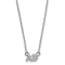 Rhodium Over Sterling Silver LogoArt Alpha Phi Extra Small Pendant Necklace