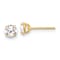 10k Yellow Gold 4mm Polished Cubic Zirconia Stud Earrings