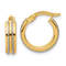 14k Yellow Gold and 14k White Gold Polished and Diamond-Cut 9/16"
Hoop Earrings