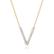 Lab-Grown Diamond Initial V Necklace In 14K Gold Over Sterling Silver 0.50ctw