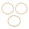 Initial P CZ Beaded Bracelet Set In 14K Gold Over Brass 0.12ctw