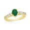 1.31ctw Emerald and Diamond Ring in 14k Yellow Gold
