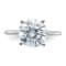 Rhodium Over 14K White Gold 3 ct. D E F Pure Light Round Moissanite
Solitaire Ring