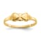 14K Yellow Gold Heart Baby Ring