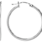 Classic Polished Hoop Earrings In Sterling Silver 1.0"