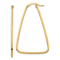 14k Yellow Gold 1 3/4" Polished Large Triangle Dangle Hoop Earrings
