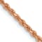 14k Rose Gold 1.75mm Solid Diamond-Cut Rope 18 Inch Chain