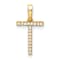 10k Yellow Gold Diamond Letter T Initial Pendant