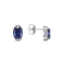 Blue And White Cubic Zirconia Rhodium Over Sterling Silver Stud Earrings 3.12ctw