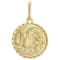Aries Zodiac Medallion Pendant In Solid 14K Yellow Gold