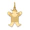 14k Yellow Gold Satin Boy with Hat Kid Charm