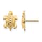 14K Yellow Gold Turtle Post Earrings