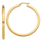 14K Yellow Gold Polished 1 15/16" Square Hoop Earrings