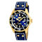 Invicta Pro Diver 43mm Blue Dial Leather Band Quartz Watch