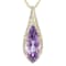 Amethyst And White Zircon Pendant Necklace In 18K Gold Over Sterling
Silver 4.62ctw