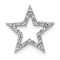 Rhodium Over 14k White Gold Small Diamond Star Chain Slide Pendant