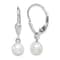 Rhodium Over Sterling Silver 6-7mm Freshwater Cultured Pearl Leverback
Dangle Earrings