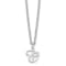 Rhodium Over Sterling Silver Letter C Initial Necklace