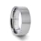 SOLAR Flat Profile Brushed Finish Men’s Titanium Wedding Band 8mm