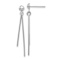Rhodium Over 14k White Gold Polished Dangle Earrings