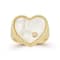 Mother-Of-Pearl Heart Signet Ring In 14K Gold Over Sterling Silver