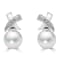 14KW 8.5-9mm  Cultured Pearl Drop Diamond Earrings