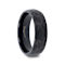 RENEGADE Domed Hammer Finish Black Tungsten Carbide Wedding Band with
Brushed Finish 6mm