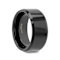 INFINITY Black Tungsten Ring with Beveled Edges 10mm