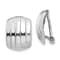 Rhodium Over 14k White Gold Polished Ribbed Non-pierced Omega Back Earrings
