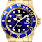 Invicta Pro Diver 40mm Blue Dial and Bezel Yellow Stainless Steel Quartz Watch