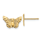 14K Yellow Gold Butterfly Post Earrings