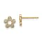 14K Yellow Gold Children's 6.8mm Flower Stud Earrings with Cubic Zirconia