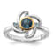 Rhodium Over Sterling Silver with 14K Accent London Blue Topaz and Swiss
Blue Topaz Ring