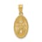 14K Yellow Gold Polished Small Cross Medal Pendant