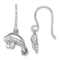 Rhodium Over Sterling Silver Manatee Dangle Earrings