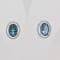1.74ctw Oval London Blue Topaz Rhodium Over Sterling Silver Stud Earrings