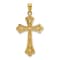 14k Yellow Gold Diamond-Cut Cross Pendant
