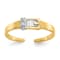 14K Yellow Gold .01ct Diamond Buckle Toe Ring