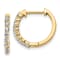 14K Yellow Gold Lab Grown Diamond SI1/SI2, G H I, Hinged Hoop Earrings