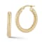 Bellissima Gold 14K Yellow Gold Twist Round Hoop Earrings