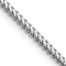Rhodium Over 14k White Gold 1.5mm Solid Franco 20 Inch Chain