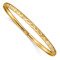 10k Yellow Gold 4.5mm Hexagonal Design Diamond-Cut Flexible Bangle